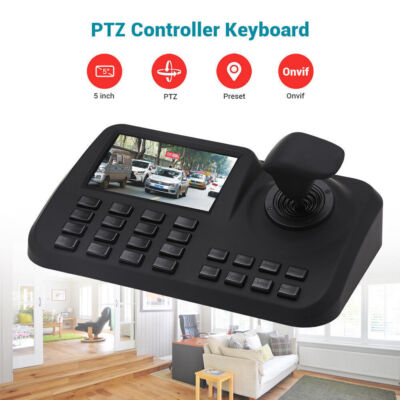PTZ Keyboard Controller Joystick CCTV Security Speed For IP Camera 5Inch! 