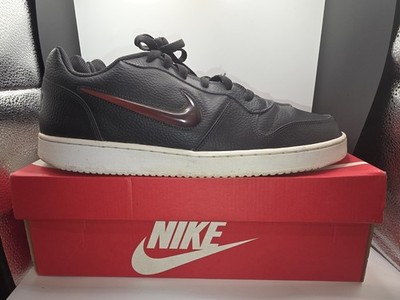 Nike Ebernon Low Prem Mens Size 13 Navy Blue Burgundy Swoosh AQ1774-003 Leather 