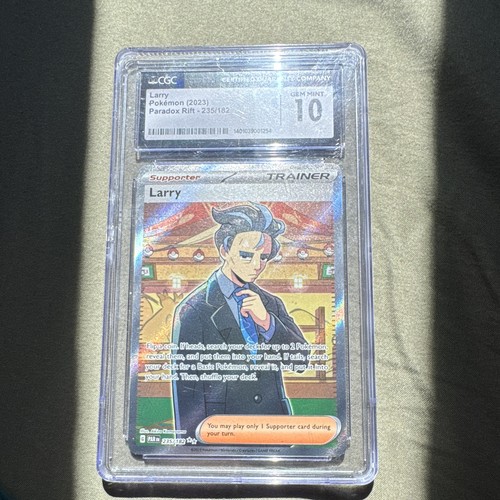 Larry Trainer (Full Art Holo) 235/182 SV04 Paradox Rift Ultra Rare CGC 10