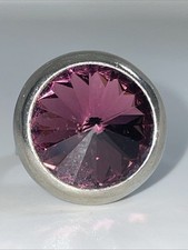 Ring,rund mit lila Stein, verstellbar (kleiner/grösser),6.7g,D.-1.7cm,RG52