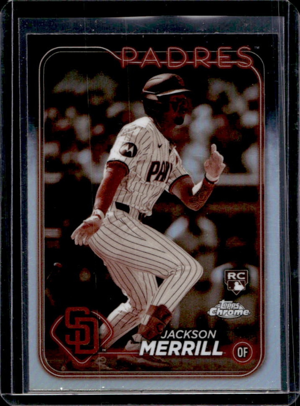 2024 Topps Chrome Jackson Merrill RC Sepia Refractor Rookie #207 Padres