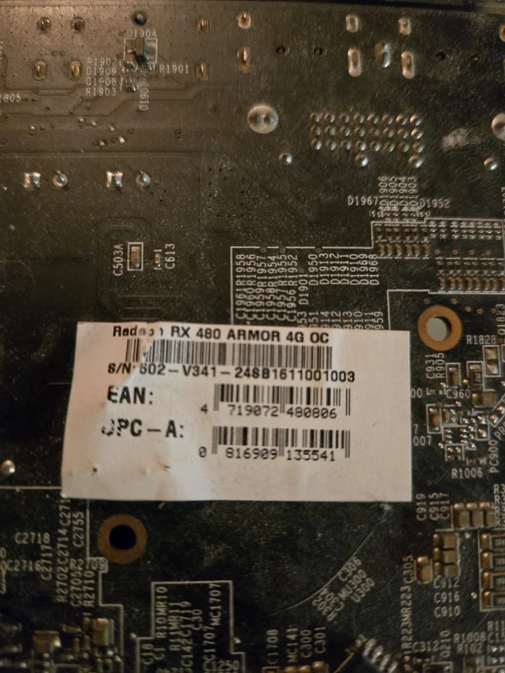 MSI Radeon RX 480 ARMOR 4G OC 4GB DDR5 Desktop Graphics Card #0107 - Image 3 of 3