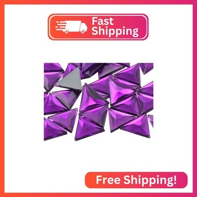 Allstarco 13mm Flat Back Triangle Acrylic Rhinestones Plastic Gems Plastic Costu