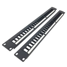24 Port Blank Keystone Patch Panel 1U Rackmount or Wall Mount UTP Solution