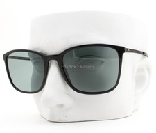 Giorgio Armani Sunglasses AR8197 5001/1 Polished Black Light Grey Lens with Case
