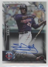 2016 Bowman Chrome Rookie Auto Refractor 499/499 Miguel Sano #BCAR-MS Auto 0d2s