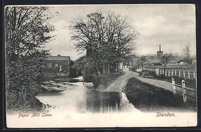 Ansichtskarte Standon, Paper Mill Lane 1905 