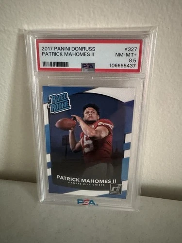 🔥 2017 PANINI DONRUSS PATRICK MAHOMES II #327 RATED ROOKIE RC NM MINT + PSA 8.5
