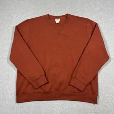 L.L.Bean Men's Sz XL Orange Katahdin Iron Works Crewneck Sweatshirt Workwear