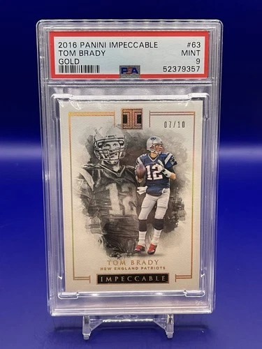 2016 PANINI IMPECCABLE Tom Brady GOLD 7/10 SUPER BOWL RINGS# Patriots RARE SP