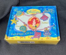 NIB Vintage DISNEY Little MERMAID Vinyl JEWELRY Necklace BRACELET Applause GIFT