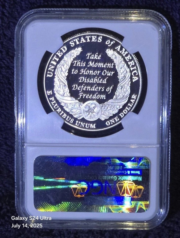2010 W S$1 DISABLED VETERANS NGC PF 70 ULTRA CAMEO PERFECTION! - Image 2 of 2