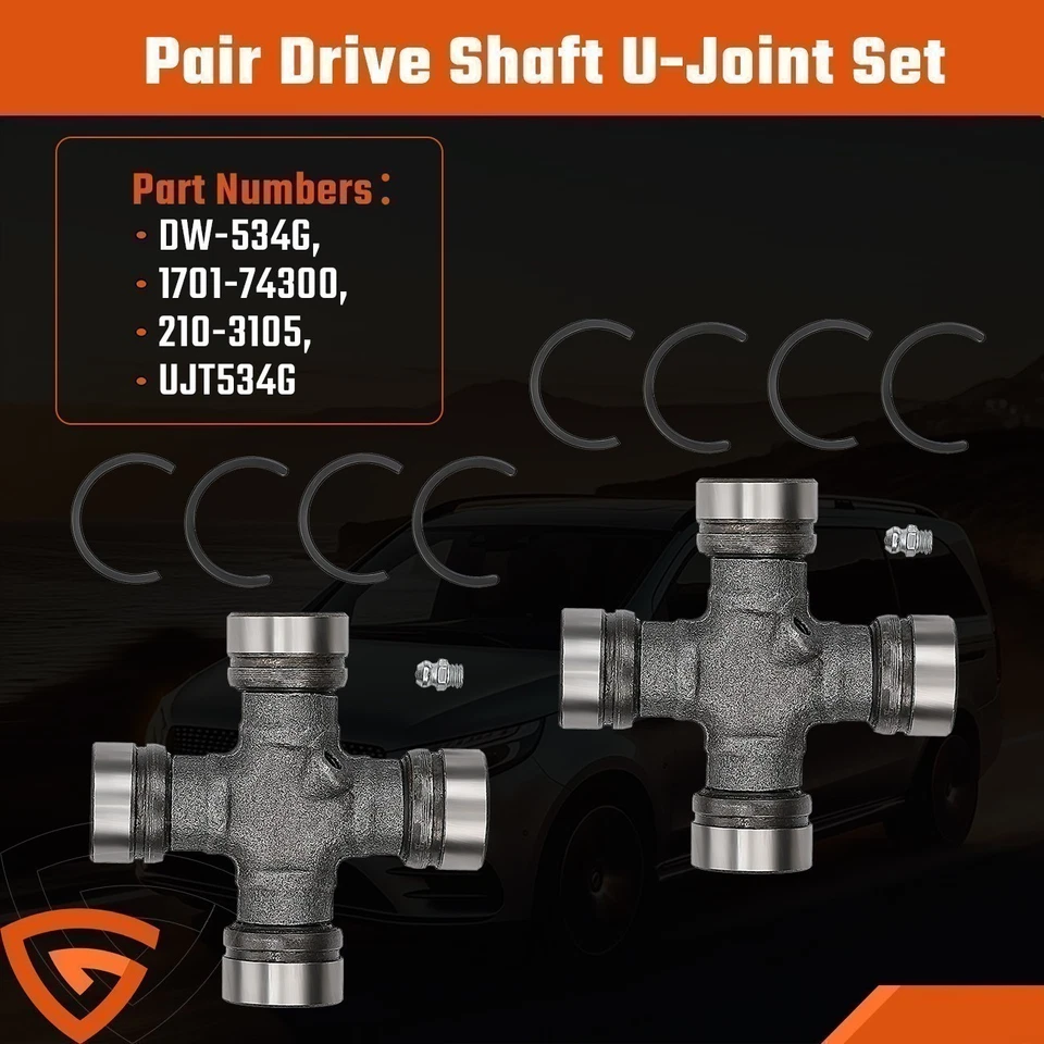2pcs Premium Driveshaft Universal Joints Pair Front Rear Moog 534G Kqxgtmgwmlhsq - Image 4 of 4