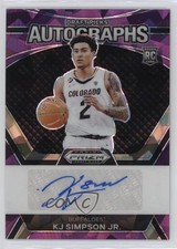 2024-25 Panini Prizm Draft Picks Purple Ice /99 KJ Simpson Jr #DPA-KJS Auto 5l1