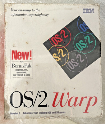 OS/2 Warp V3 + BonusPak - Red Spine Box - CD-ROM Version New Sealed