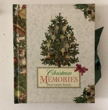 Vintage Victorian Hard Cover Photo Album Christmas Memories Holds 31 Pictures