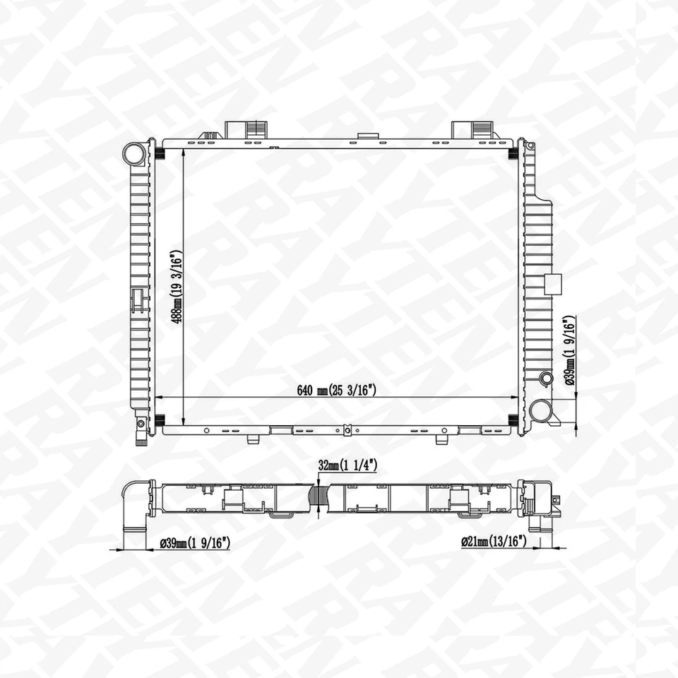 Radiator for Mercedes-Benz 1998-1999 E430 1995-1997 E300 1997 E420 CU2069 Foto 2 de 4