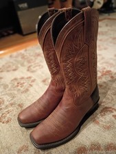 BOTAS VAQUERAS ARIAT TROVADOR CUERO MARRÓN PUNTA CUADRADA #10017359 HOMBRE 8.5D