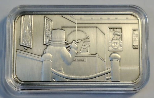 Pit Bullion 1 oz Heists The Museum Antique .999 Silver Bar (510 E1)