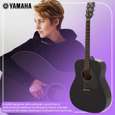 Yamaha FG800J Solid Spruce Top 6-String Acoustic Guitar (Black) | eBay