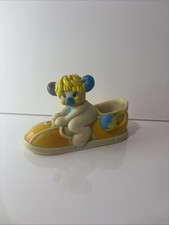 VINTAGE 1986 POPPLES PUFFBALL ON ORANGE/Yellow SHOE RUBBER BATH TOY