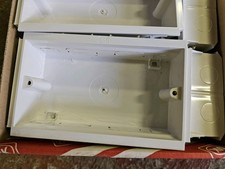 MK VTS7035whi 2 Gang Dado Trunking Back Box, 35mm  