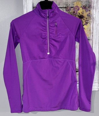 Athleta Alacrity Half Zip Jacket Pullover Running Workout Sz S Thumbholes