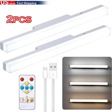 2x Magnetic LED Light Bar Cabinet Light Strip Wireless Dimmable Rechargeable New