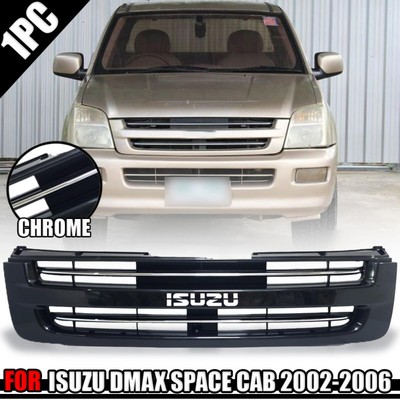 k*0様 ISUZU クロームエアロパーツ Front Black Grille Chrome For Isuzu D-max Dmax 2WD 2002-2006
