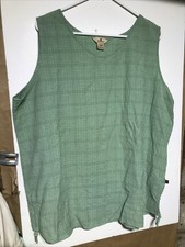 Woolrich Women’s XXL Sleeveless Plaid Top Mint Green VGUC!!!