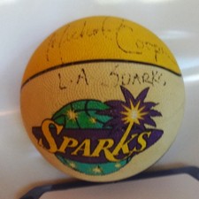 Los Angeles Sparks Coach Michael Cooper Signed LA Sparks Mini Ball WNBA 22" FS