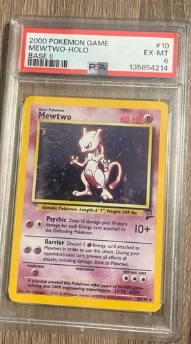 2000 Pokémon Mewtwo-Holo Base II PSA 6