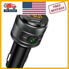 Bluetooth 5.4 FM Transmitter with QC 3.0 Charger for Seamless In-Car Experience