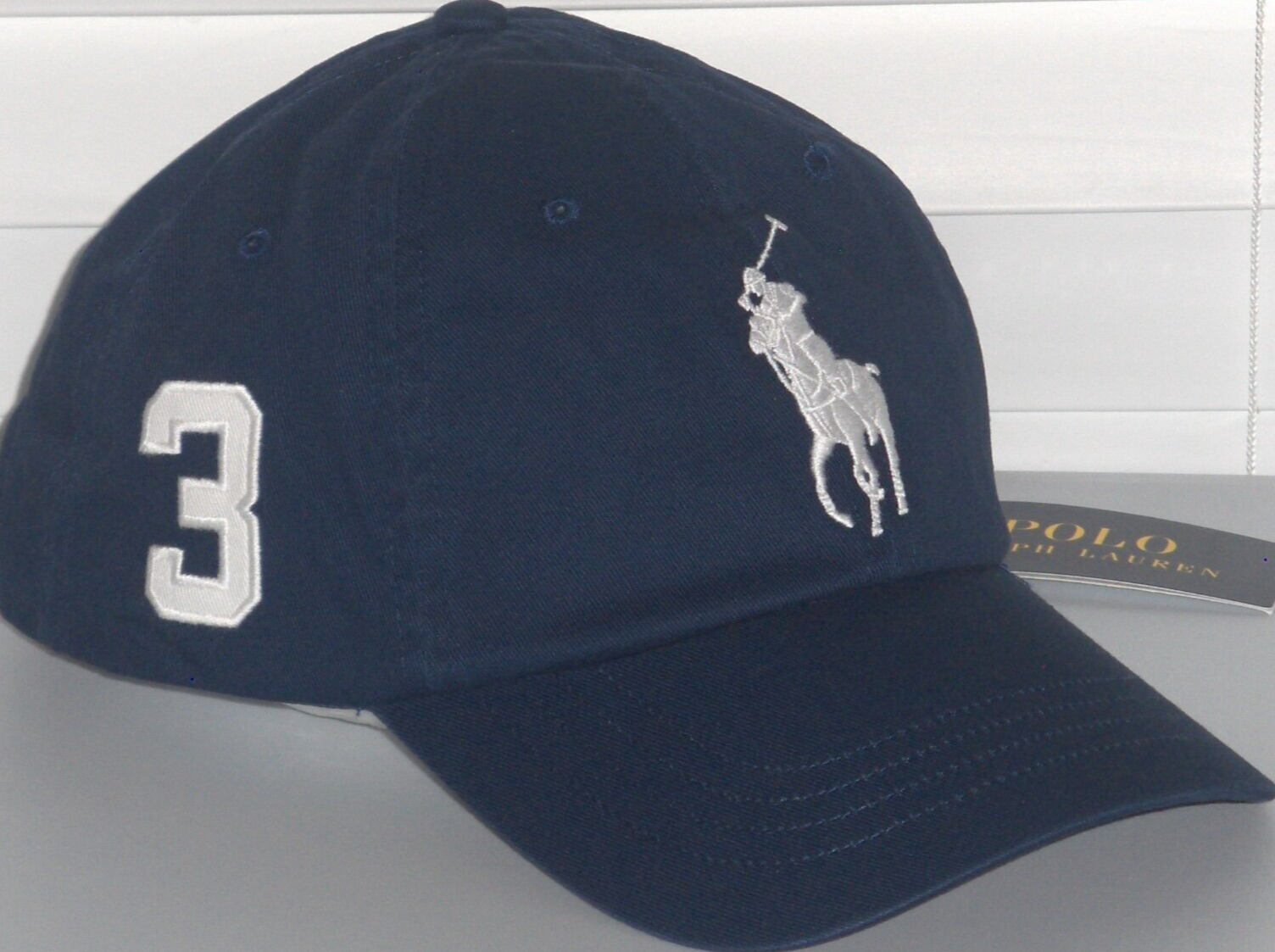 POLO RALPH LAUREN Cappello Uomo Big Pony Cotone Chino Baseball Ball Cap BLU NAVY