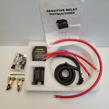 Split Charge Relay Kit 12V Automatic Dual Battery Isolator Kit with 140AMP Vevor