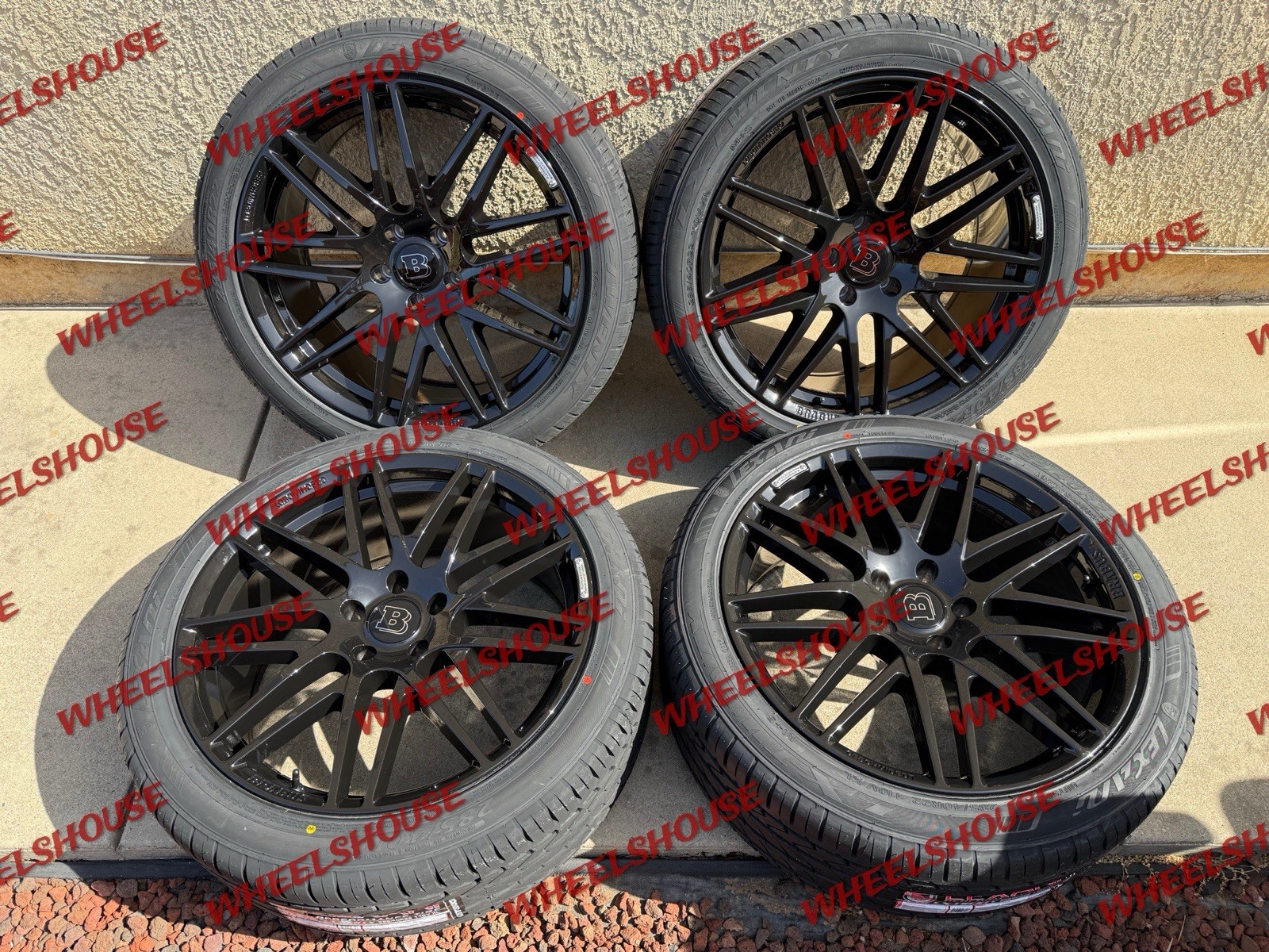 22x10 BRABUS GLOSS BLACK WHEELS RIMS TIRES MERCEDES G-WAGON G55 G500 G550 G63 G