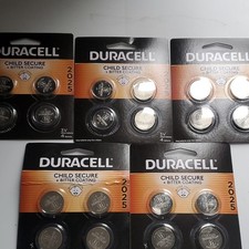 5 - Duracell CR2025 Lithium Coin Cell Batteries Child Secure 3V 4-Pack