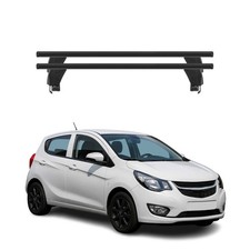 Menabo Dachträger Grundtäger für Opel Karl 2015-2019 50kg Alu Schwarz 2 tlg