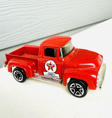 1996 Vintage 56' FORD RED Pick Up Truck TEXACO JIMMYS AUTO SERVICE Matchbox 