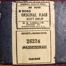 Schwimmer Bros. recut "Original Rags & Magnetic Rag" piano roll cmpsd by Joplin
