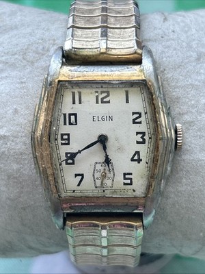 Vintage Elgin 17 Jewels 10k Gold Filled Men display picture 2