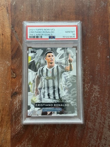 2021 Topps Now UCL Cristiano Ronaldo 768 Career Goals PSA 10 Gem M