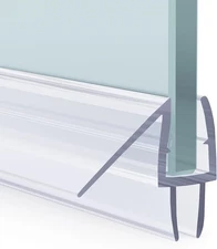 3PCS Shower Door Bottom Seal for 1/4 Inch Glass - (15.75 Inches * 3), 3 Section 