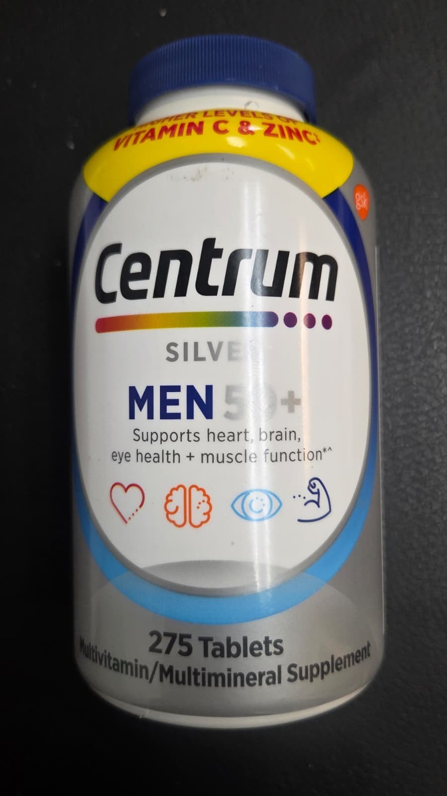 CENTRUM SILVER MENS 50+ 275 TABLETS + VITAMIN C & ZINC