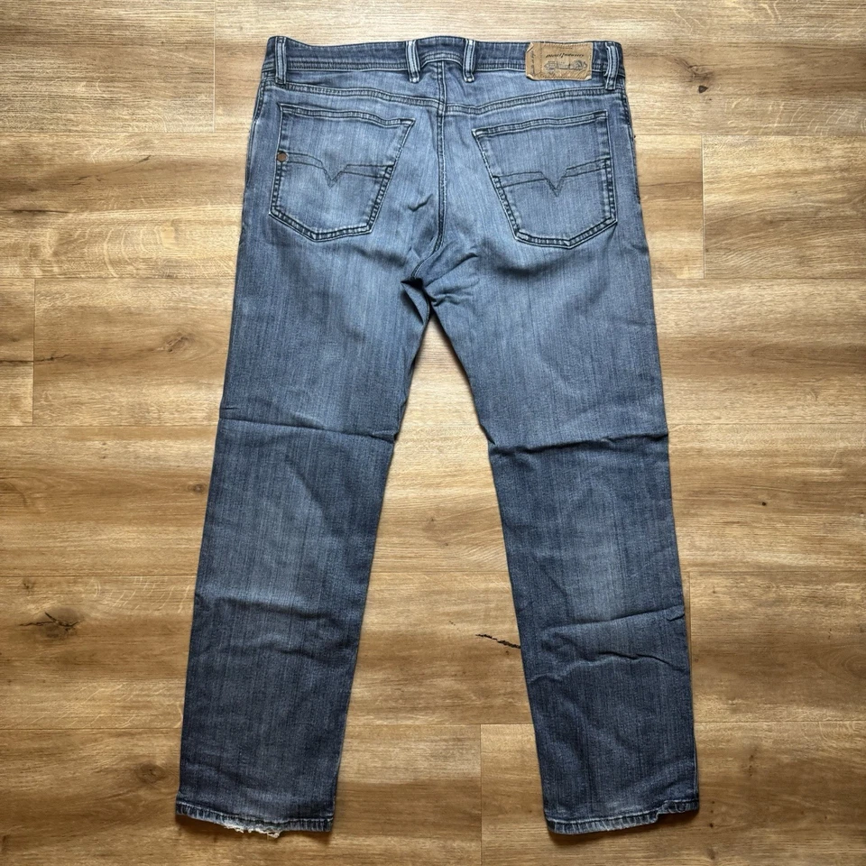 Jeans Diesel Hombres 34x30 Azul Waykee Pierna Recta Elastizados Denim Moderno Usado 0814W Foto 3 de 4