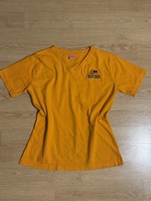 Orange V-Neck Embroidered United States Postal Service Uniform Shirt