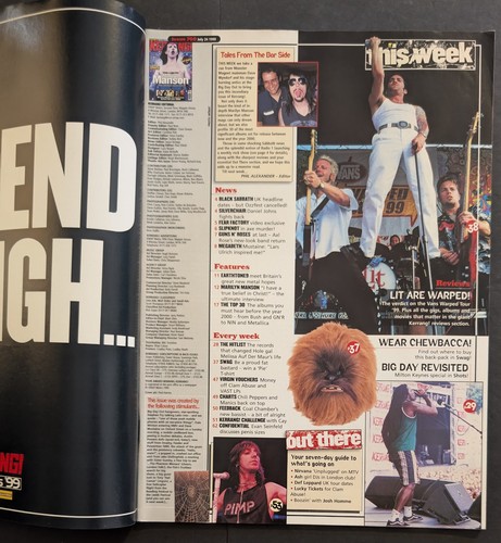 Kerrang Magazine July 1999 Marilyn Manson Ministry Hole Godsmack Biohazard - Imagen 6 de 15