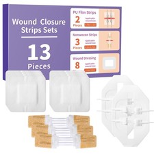 Zip Stitch 13 Pack Wound Closure Strip 3 Types Emergency Laceration Closure K...