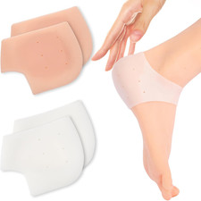 Silicone Heel Protectors for Shoes 2-Pair - Gel Heel Cups for Plantar Fasciiti