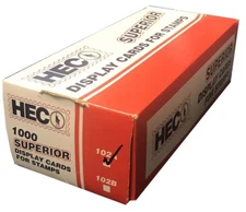 Stamp Dealer Cards Safe Collection Display 102A 4 1/4 x 2 3/4 White HECO Canada